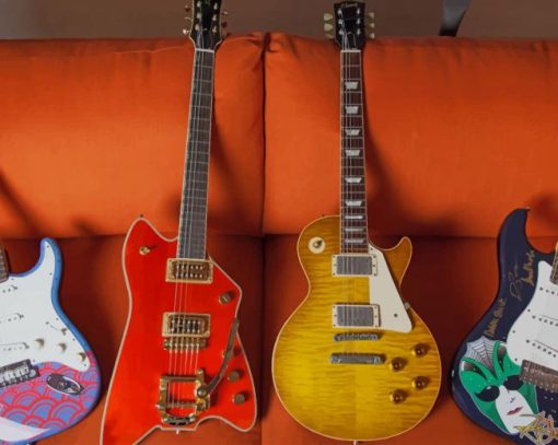 Steve Miller's Guitars paint by numbers