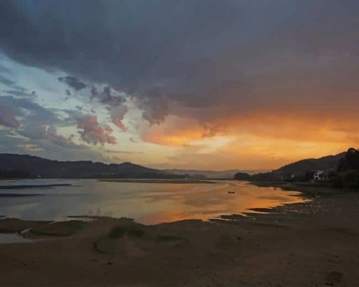 Sunset clouds view paint by number