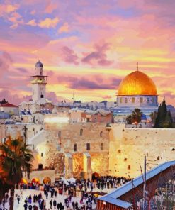 Temple Mount Jerusalem paint by number