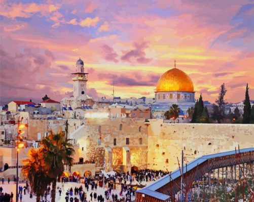 Temple Mount Jerusalem paint by number