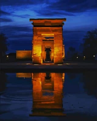 Temple Of Debod Spain paint by numbers