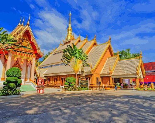 Thailand Wat Maha Wanaram paint by number