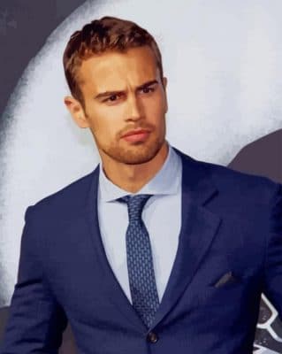 Theo James with Classy Suit paint by numbers