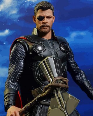 Thor marvel paint by numbers