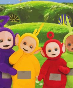 Tinky Winky Dipsy Laa and Po Teletubbies paint by numbers