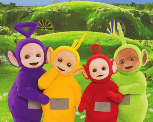 Tinky Winky Dipsy Laa and Po Teletubbies paint by numbers