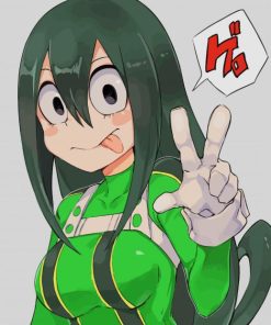 Tsuyu My Hero Academia paint by number