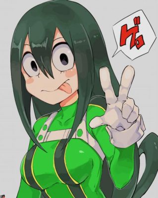 Tsuyu My Hero Academia paint by number