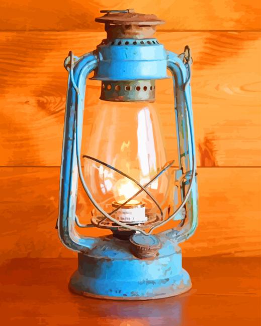 Vintage Lantern paint by numbers