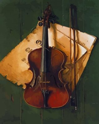 Vintage Violin paint by numbers