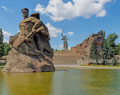 Volgograd Park Russia paint by number