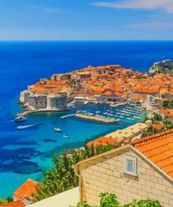 Walls Of Dubrovnik Croatia paint by number