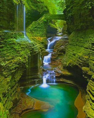 Watkins Glen State Park paint by numbers