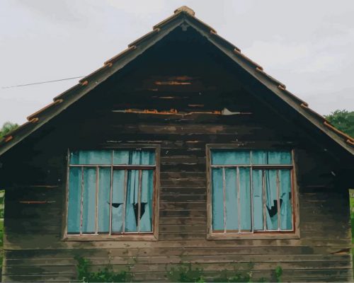 Wooden Cabin paint by numbers
