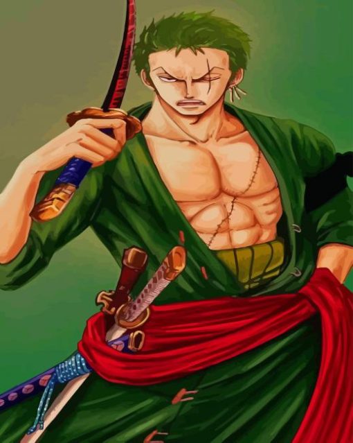 Zoro One Piece paint by numbers