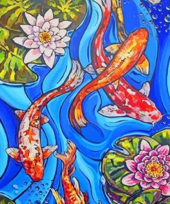 Acrylic Art Koi paint by numbers