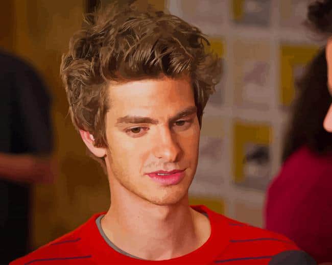 Actor Andrew Garfield paint by numbers