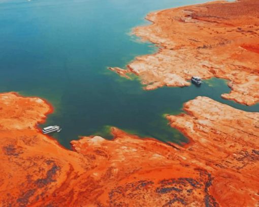 Aerial View Lake paint by number