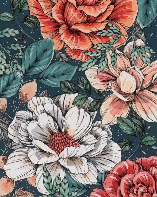 Aesthetic Flowers paint by numbers