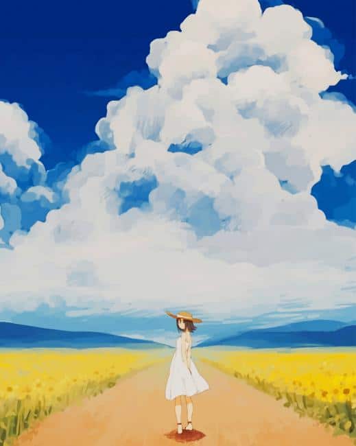 Aesthetic Girl Painting paint by numbers