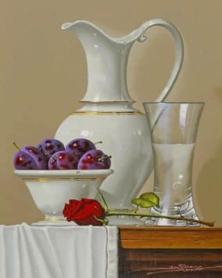 Aesthetic Grape On Table paint by number