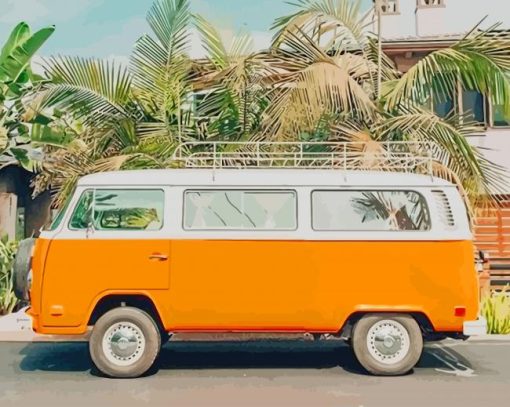 Aesthetic volkswagen Van paint by numbers