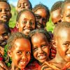 African lil kids friends painting by numbers