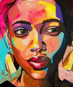 African Black Girl Pop Art paint by numbers