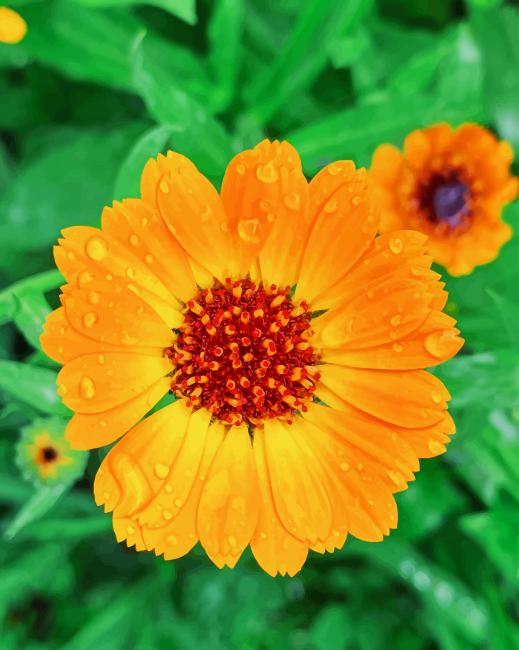 African Daisy paint by numbers