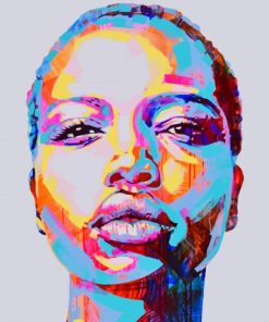 African Black Girl Pop Art paint by numbers