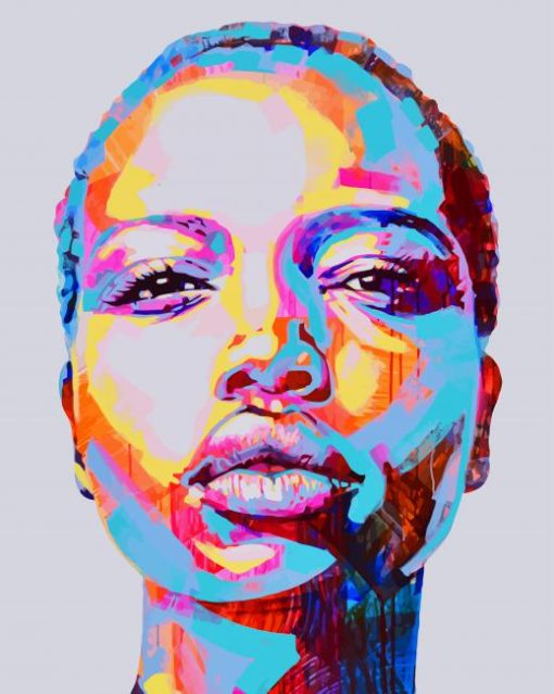 African Black Girl Pop Art paint by numbers