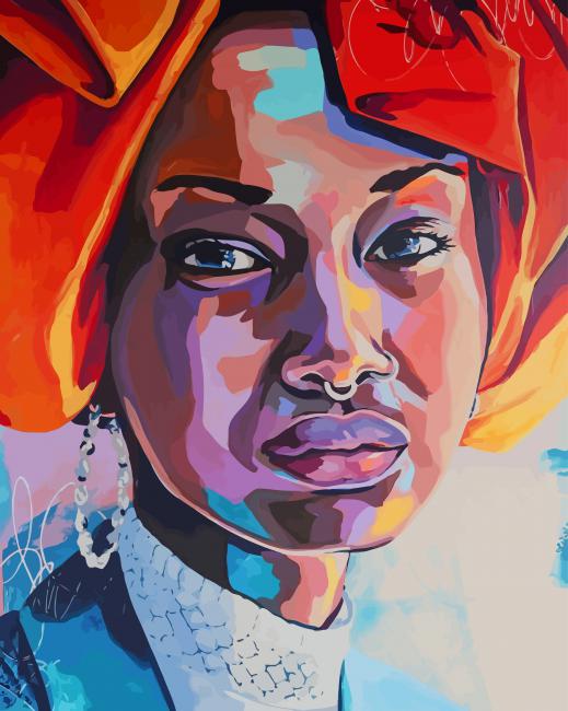 African Girl Pop Art paint by numbers