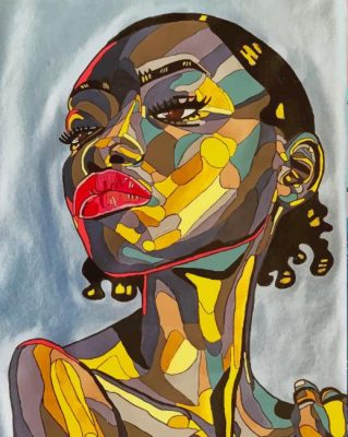 African Girl Pop Art paint by numbers