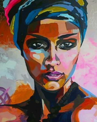 African Woman Portrait paint by numbers