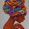 African Woman Turban paint by numbers