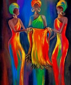 African Women Colorful Art paint by numbers