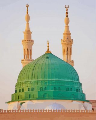 Al Masjid An Nabawi Saudi Arabia paint by numbers