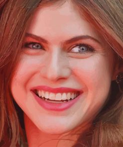 Alexandra Daddario Cute Smile paint by number