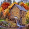 Amazing Farm With Watermill paint by numbers