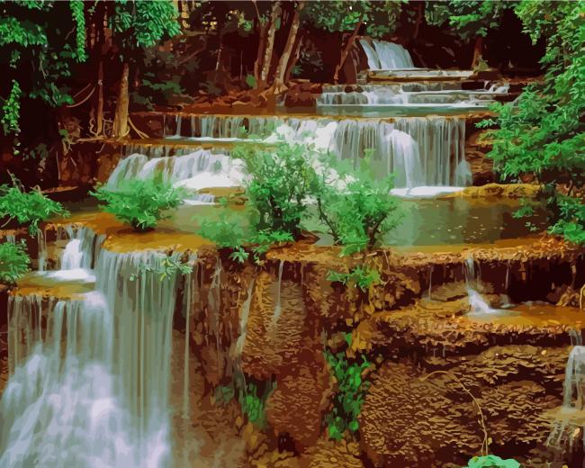 Amazing Waterfalls paint by number