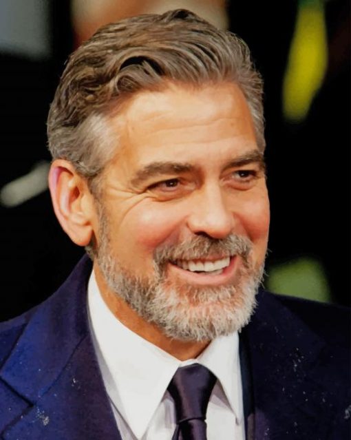 American Actor George Clooney Paint By Numbers