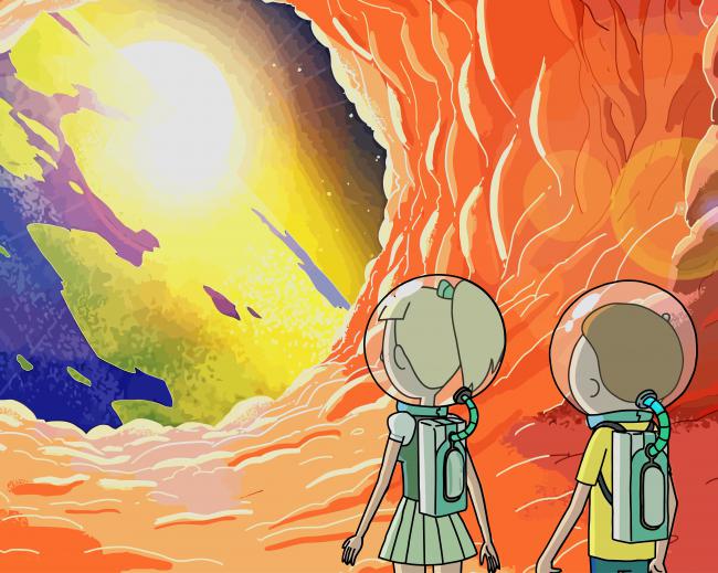 Anatomy Park Rick And Morty paint by number