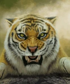 Angry Tiger paint by number