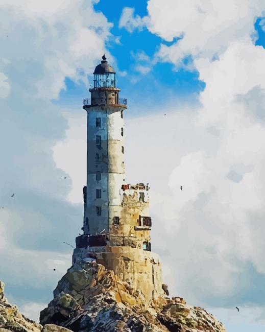 Aniva Lighthouse Sakhali Russia paint by numbers