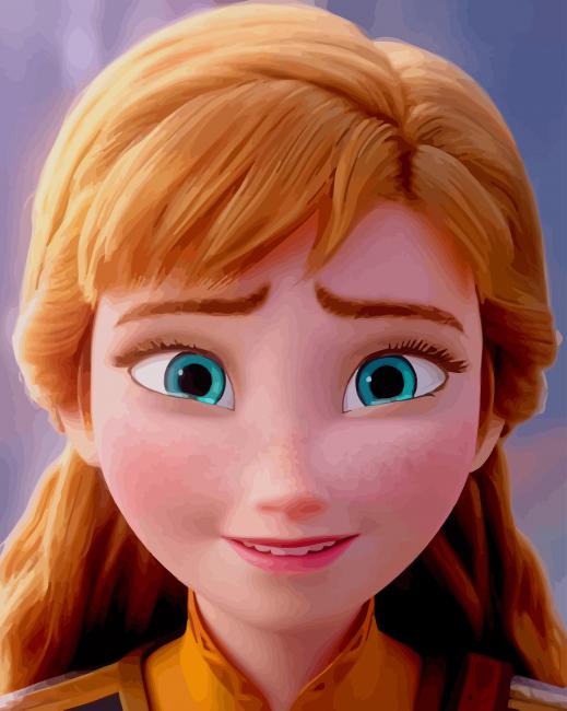 Princess Anna Frozen paint by numbers
