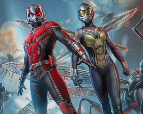 Ant Man and Wasp Marvel Movie paint by numbers