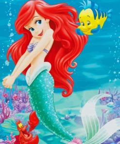 Ariel and Her Friends Disney paint by numbers