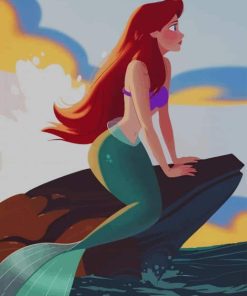 ariel little mermaid paint by number