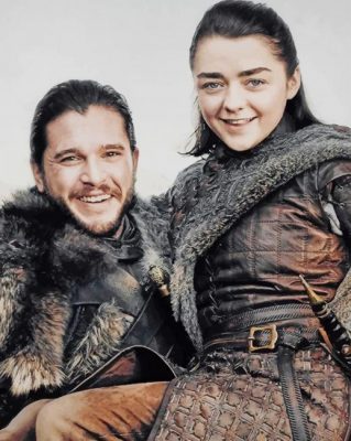 Arya and Jon Snow paint by numbers