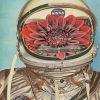 astronaut and flowers paint by number